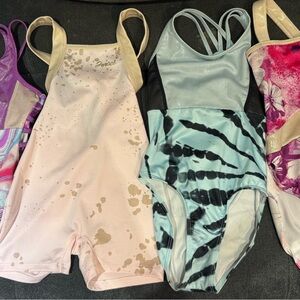 Justice Kids Leotards  Set - Pink, Gold, Blue, Black, Purple